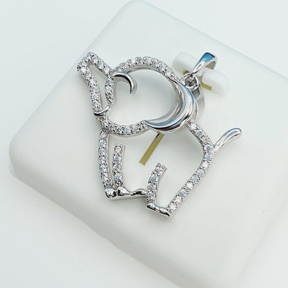 "925 Sterling Silver Cubic Zirconia Pendant, UU1P6A6057 - Picture 8 of 9